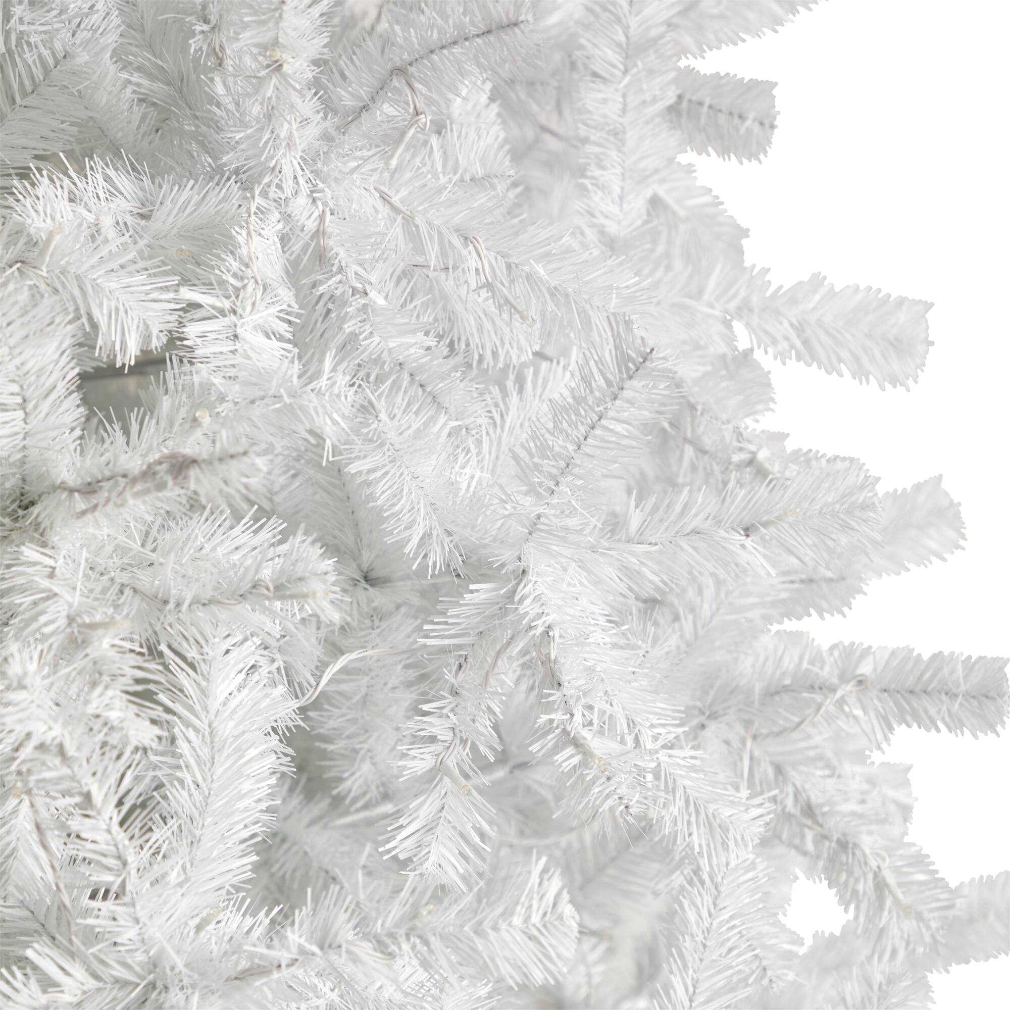 11ft. Pre-Lit White Artificial Christmas Tree, White LED Lights